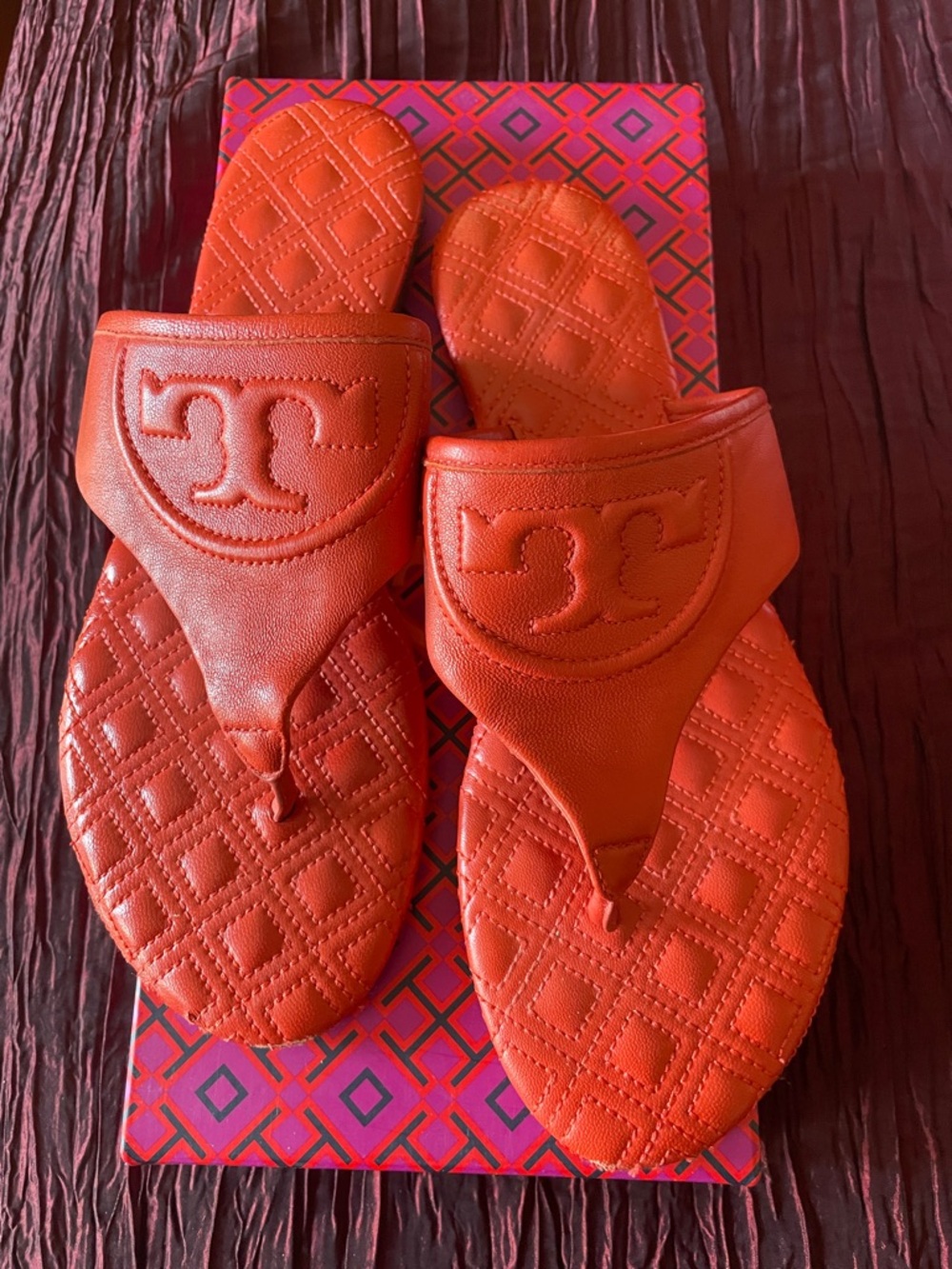 Tory Burch  Orange Logo sandals